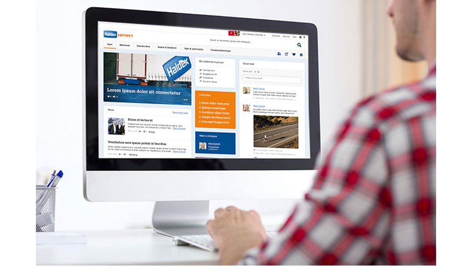 Man working at his computer